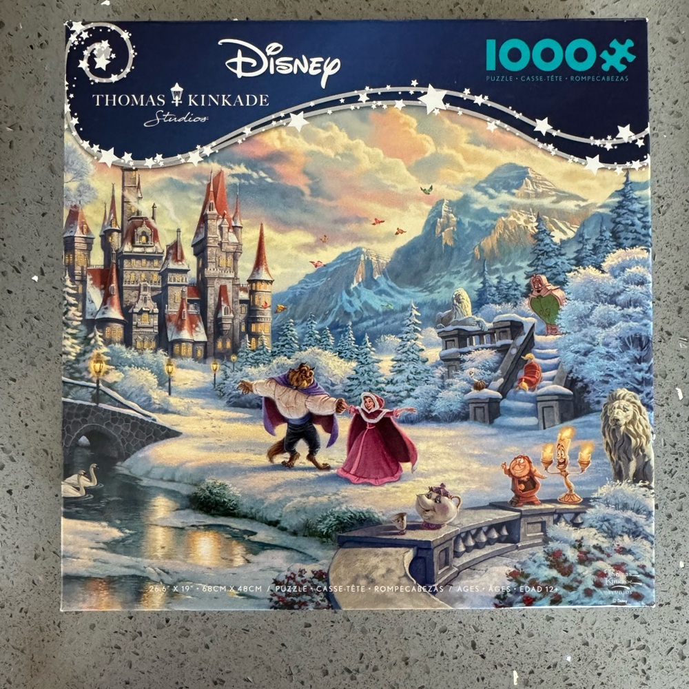 Thomas Kinkade Disney Puzzle - Enchanted Castle in Blue and White